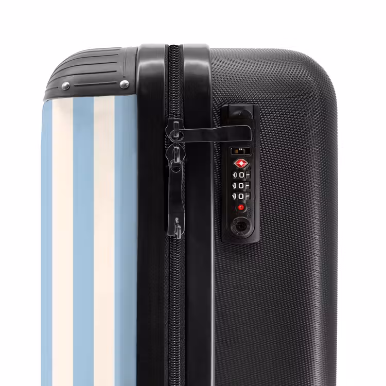 Suitcase - Quotes - Hola baby blue and cream white — 5