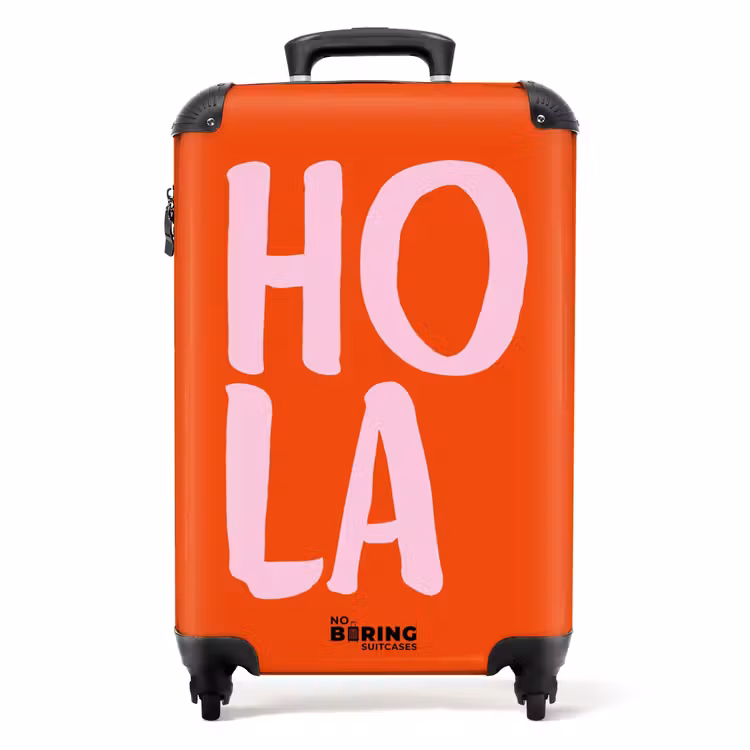 Suitcase - Quotes - Hola red-orange — 1