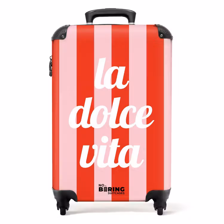 Suitcase - Quotes - La dolce vita tomato red and blossom pink — 1