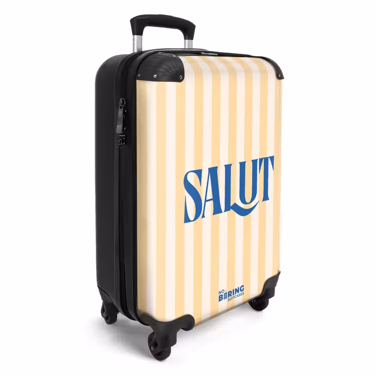 Suitcase - Quotes - Salut light amber and cream white — 2