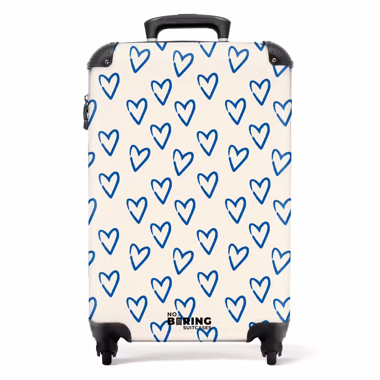 Suitcase - Patterns - Pattern of blue hearts — 1