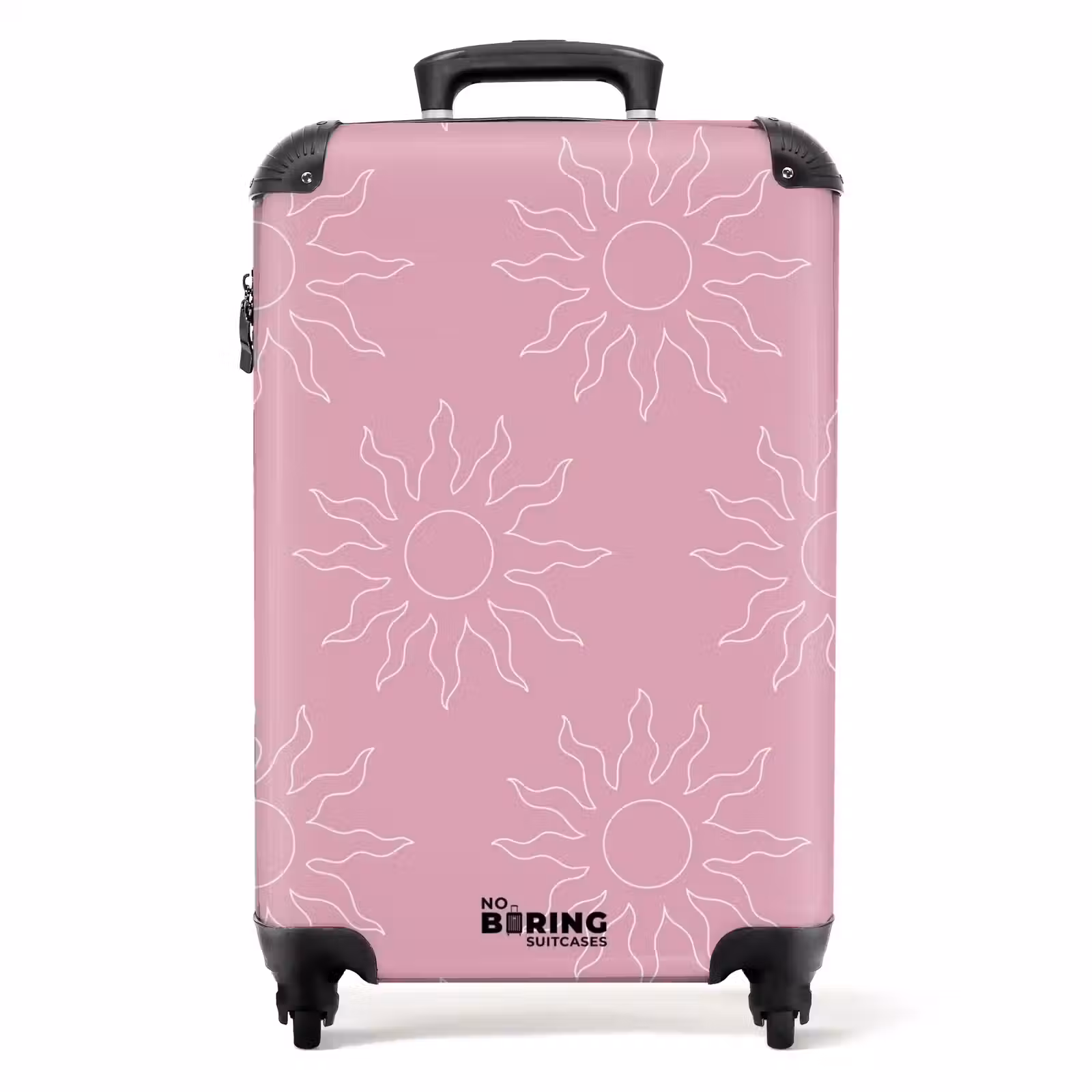 Suitcase - Patterns - Sunburst pattern on Apricot pink background — 1