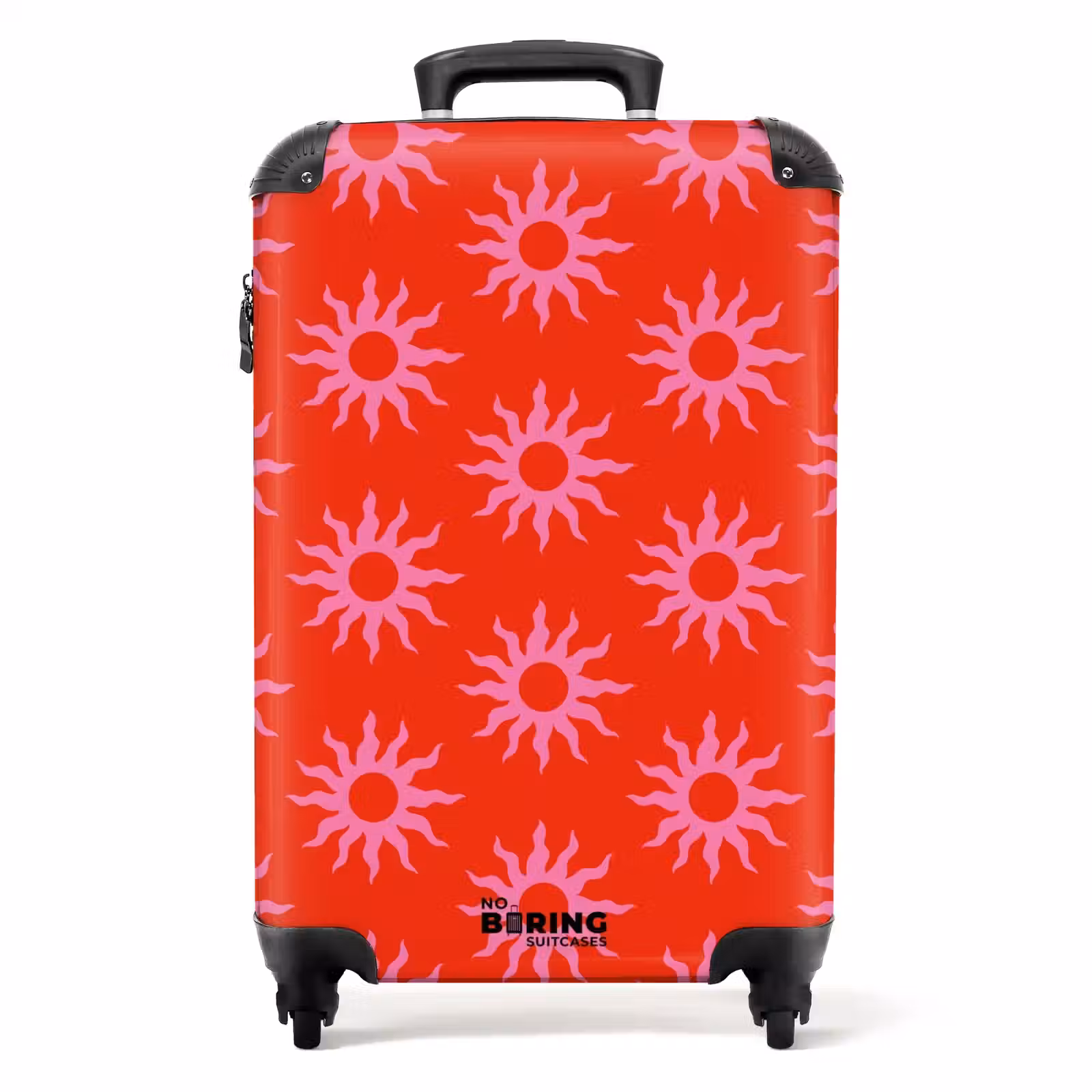 Suitcase - Patterns - Sunburst pattern on bright red background — 1