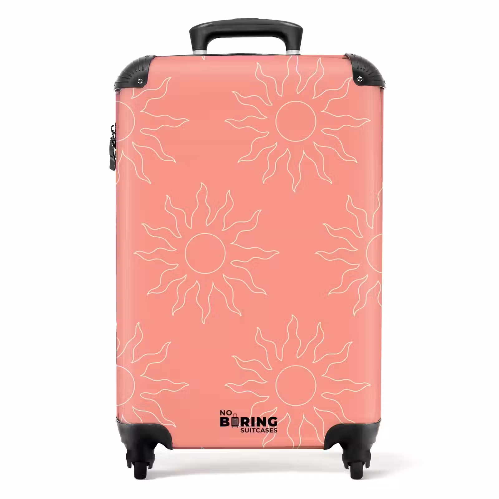 Suitcase - Patterns - Sunburst pattern on coral pink background — 1