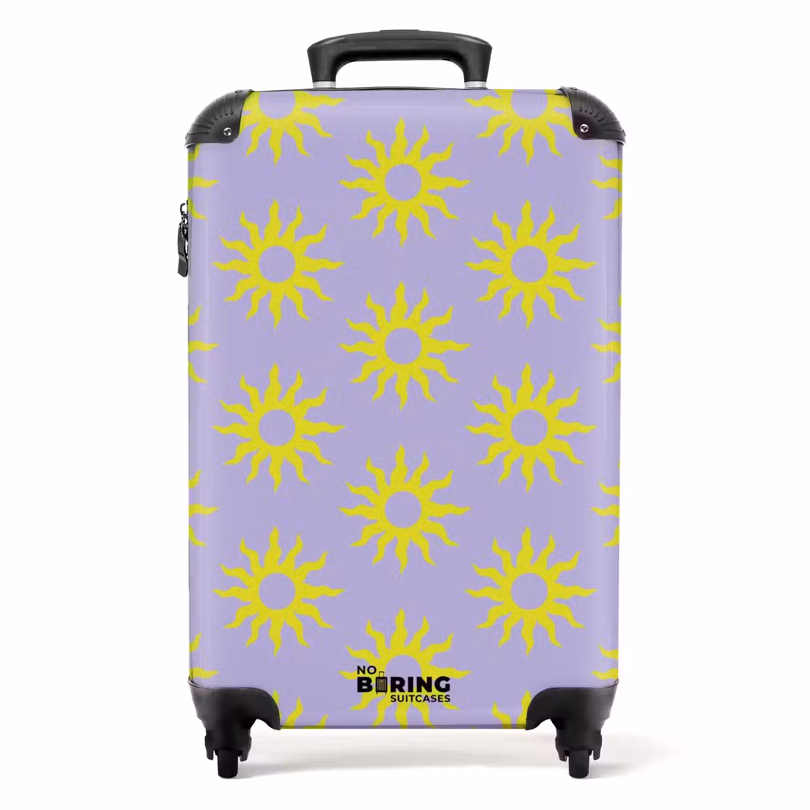 Suitcase - Patterns - Sunburst pattern on Lavender purple background — 1