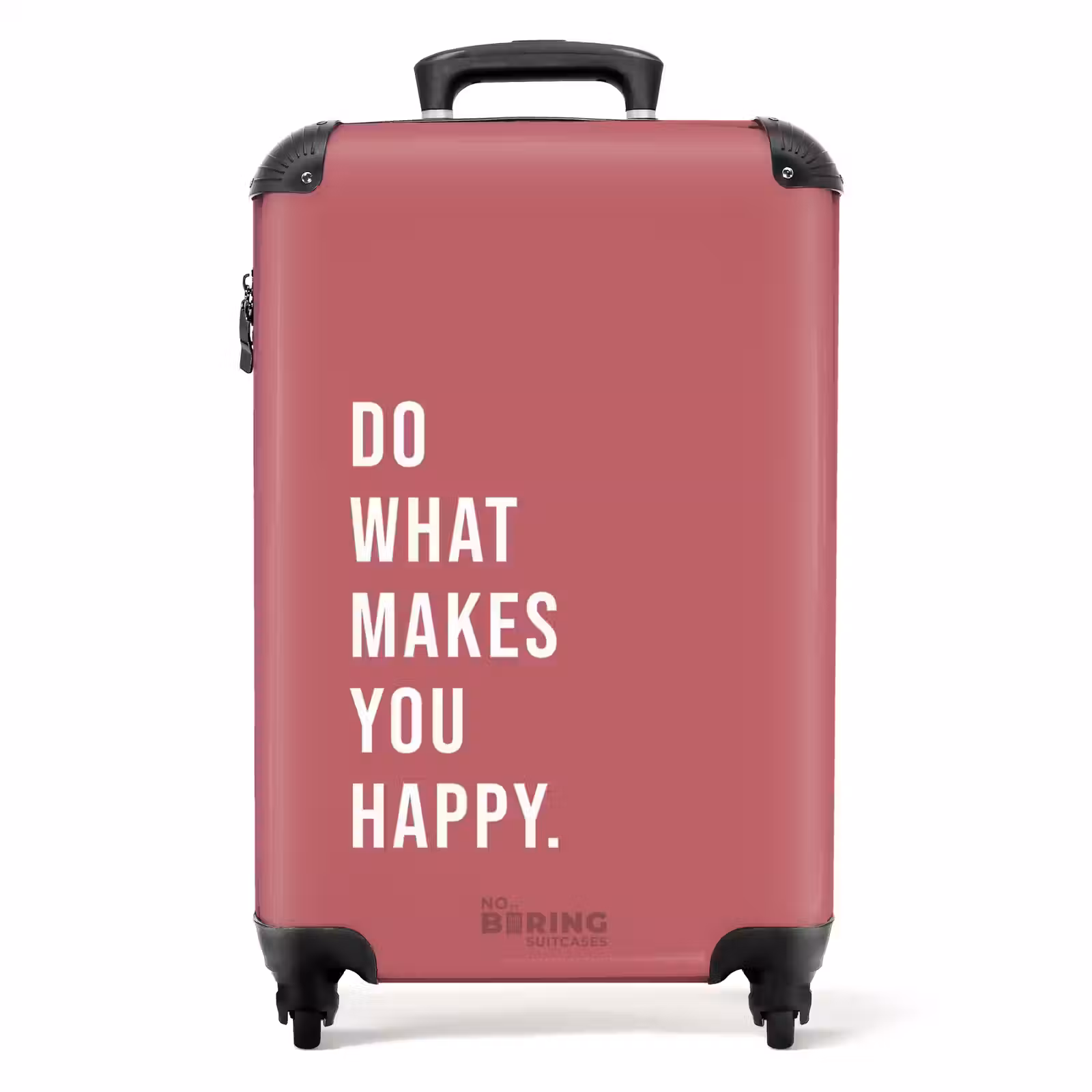 Suitcase - Quotes - Do what makes you happy berry red — 1