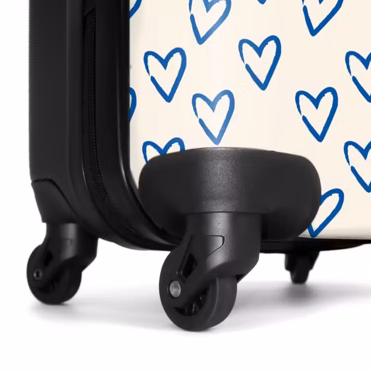 Suitcase - Patterns - Pattern of blue hearts — 6