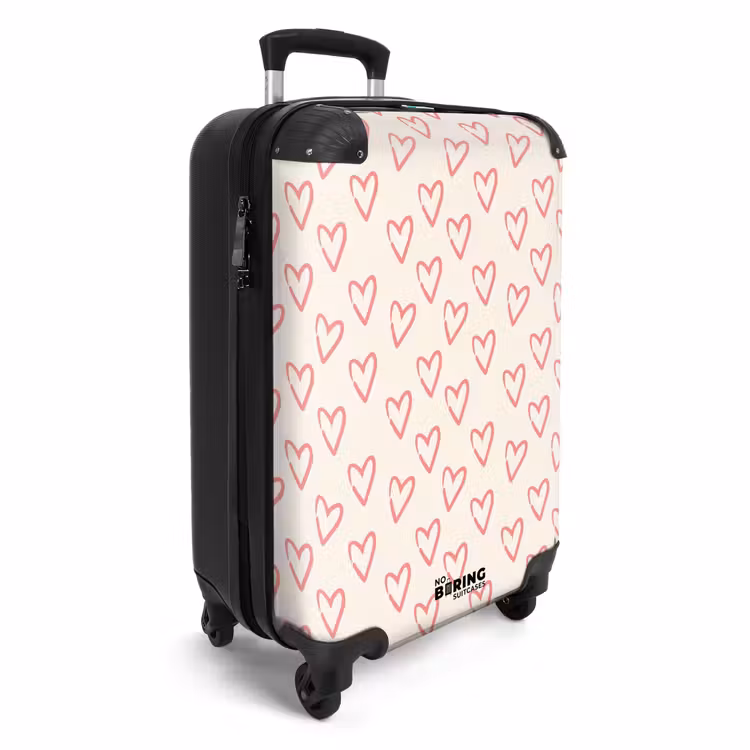 Suitcase - Patterns - Pattern of pink hearts — 2