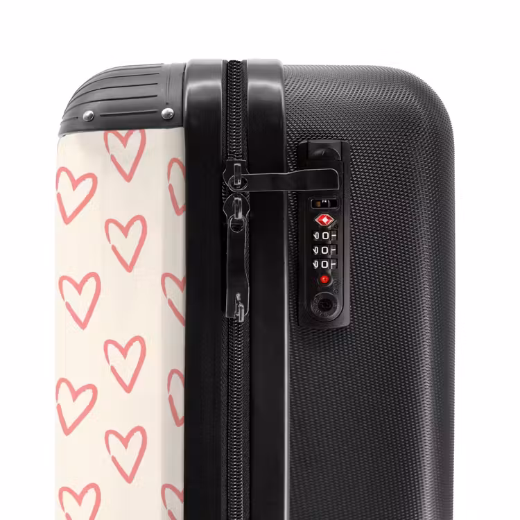 Suitcase - Patterns - Pattern of pink hearts — 5