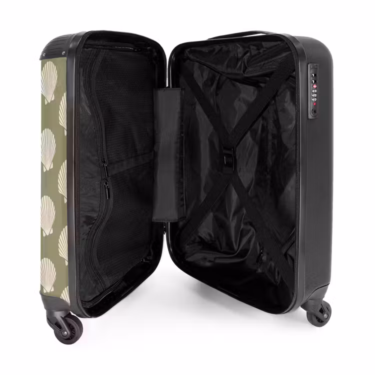 Suitcase - Patterns - Shell pattern in gray-green — 4