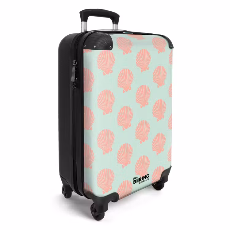 Suitcase - Patterns - Shell pattern in pastel green — 2