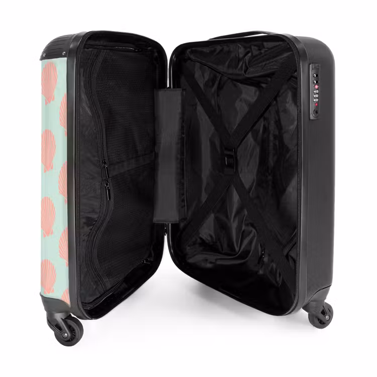 Suitcase - Patterns - Shell pattern in pastel green — 4