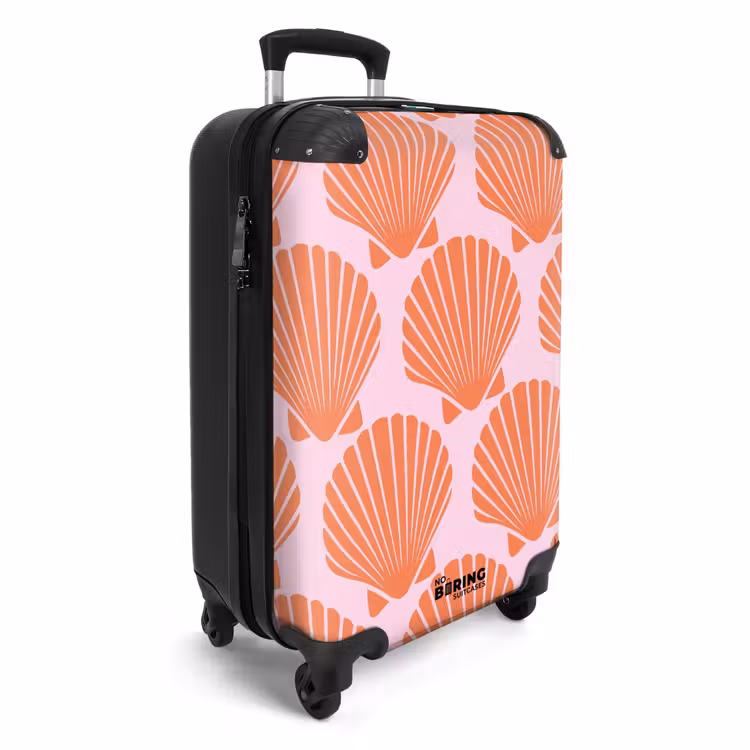 Suitcase - Patterns - Shell pattern in pastel pink — 2