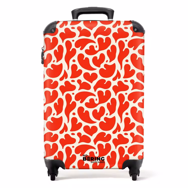 Suitcase - Patterns - Splashes of red — 1