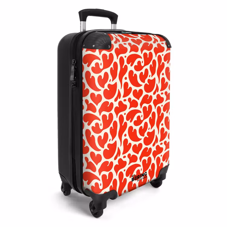 Suitcase - Patterns - Splashes of red — 2