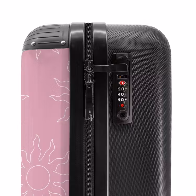 Suitcase - Patterns - Sunburst pattern on Apricot pink background — 5
