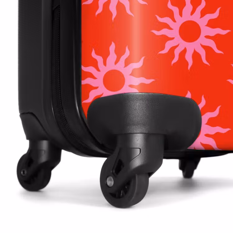 Suitcase - Patterns - Sunburst pattern on bright red background — 6
