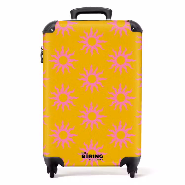 Suitcase - Patterns - Sunburst pattern on golden yellow background — 1