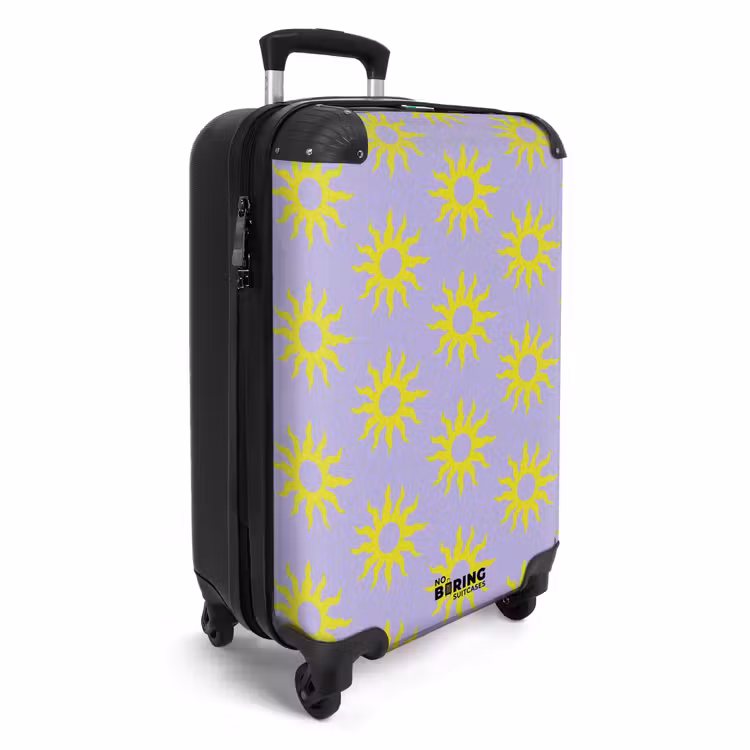 Suitcase - Patterns - Sunburst pattern on Lavender purple background — 2