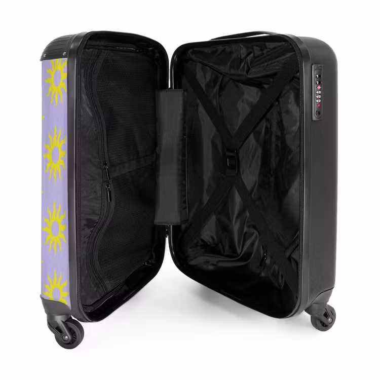 Suitcase - Patterns - Sunburst pattern on Lavender purple background — 4