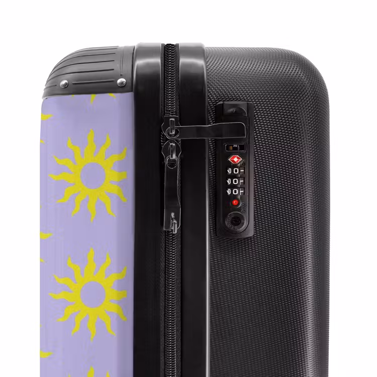 Suitcase - Patterns - Sunburst pattern on Lavender purple background — 5