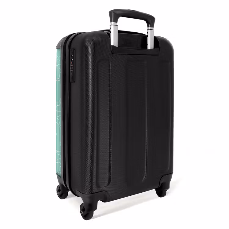 Suitcase - Patterns - Sunburst pattern on mint green background — 3