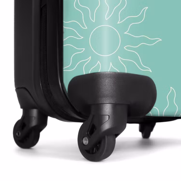 Suitcase - Patterns - Sunburst pattern on mint green background — 6