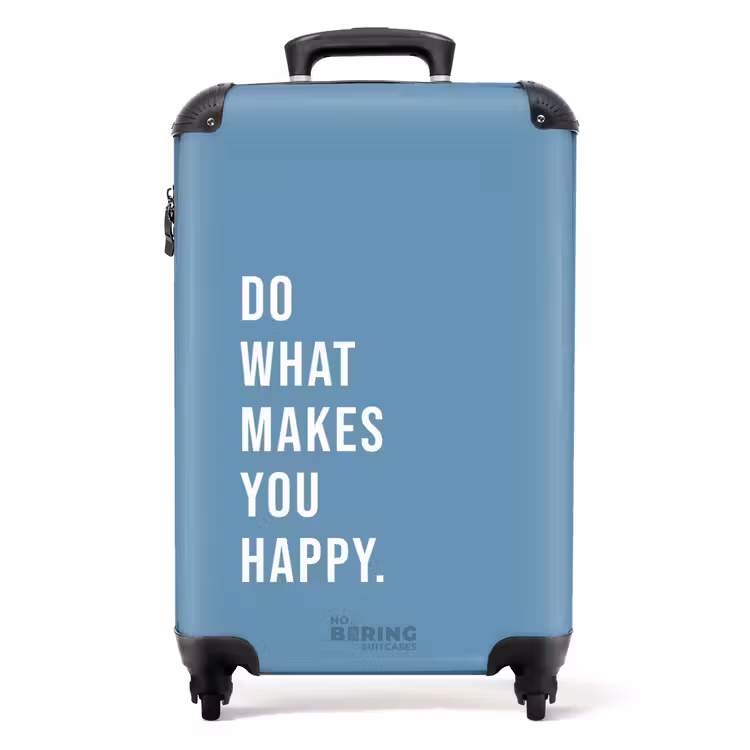 Suitcase - Quotes - Do what makes you happy air blue — 1