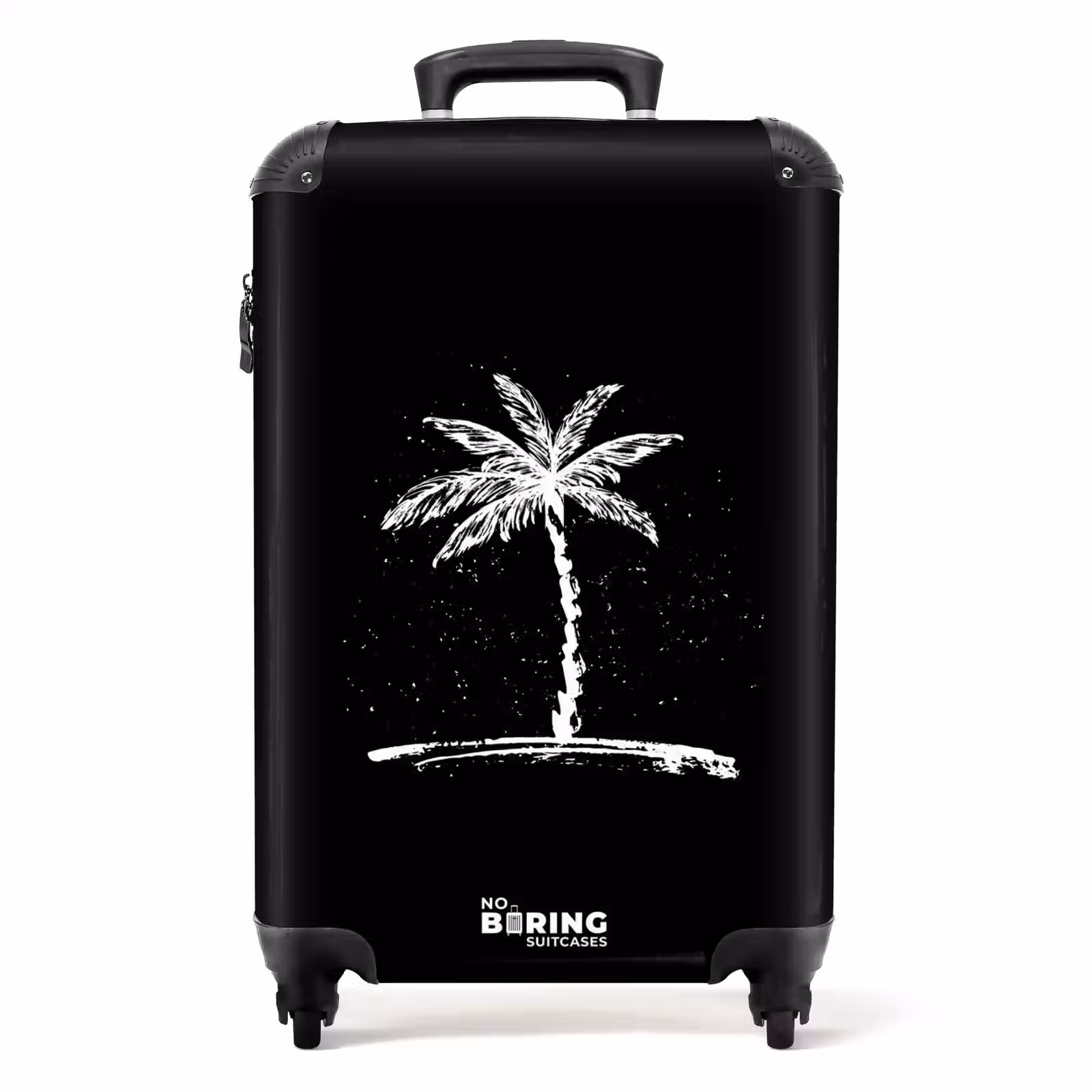 Suitcase - Palm trees - Palm tree on black background — 1