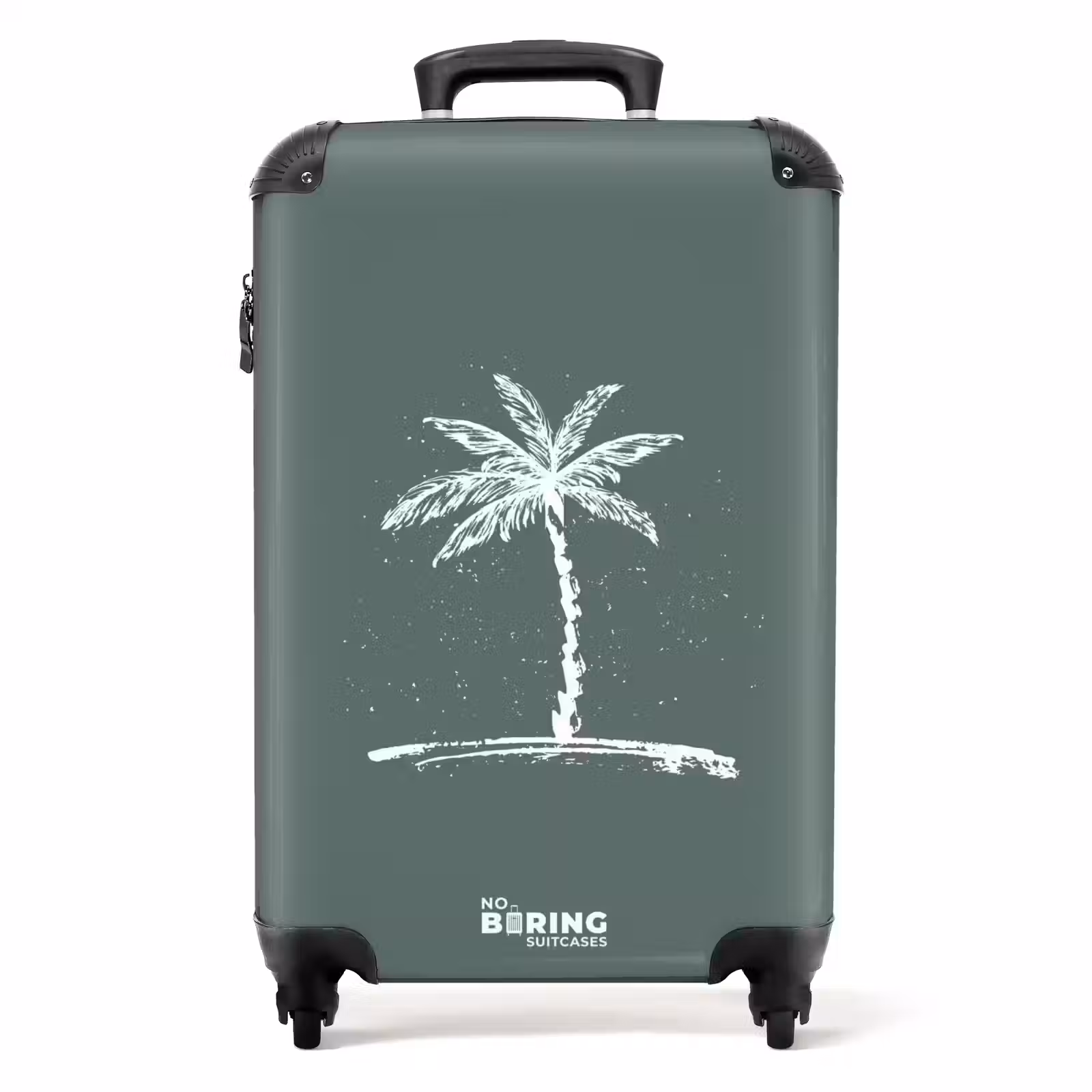 Suitcase - Palm trees - Palm tree on sage green background — 1