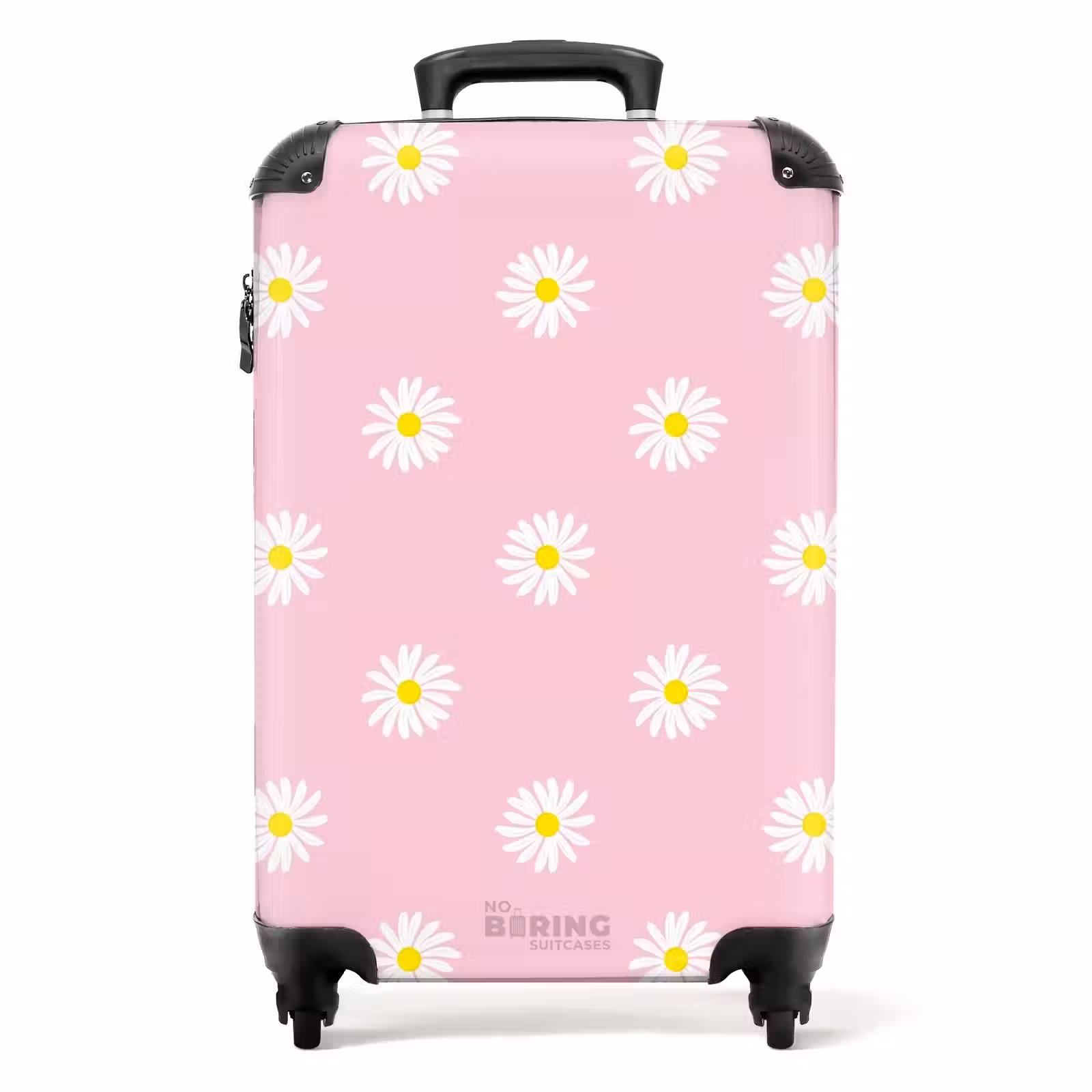 Suitcase - Pastel - Daisies on light light pink background — 1
