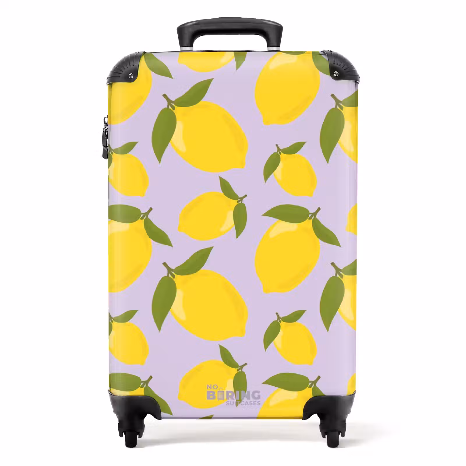 Suitcase - Pastel - Lemons on lavender purple background — 1