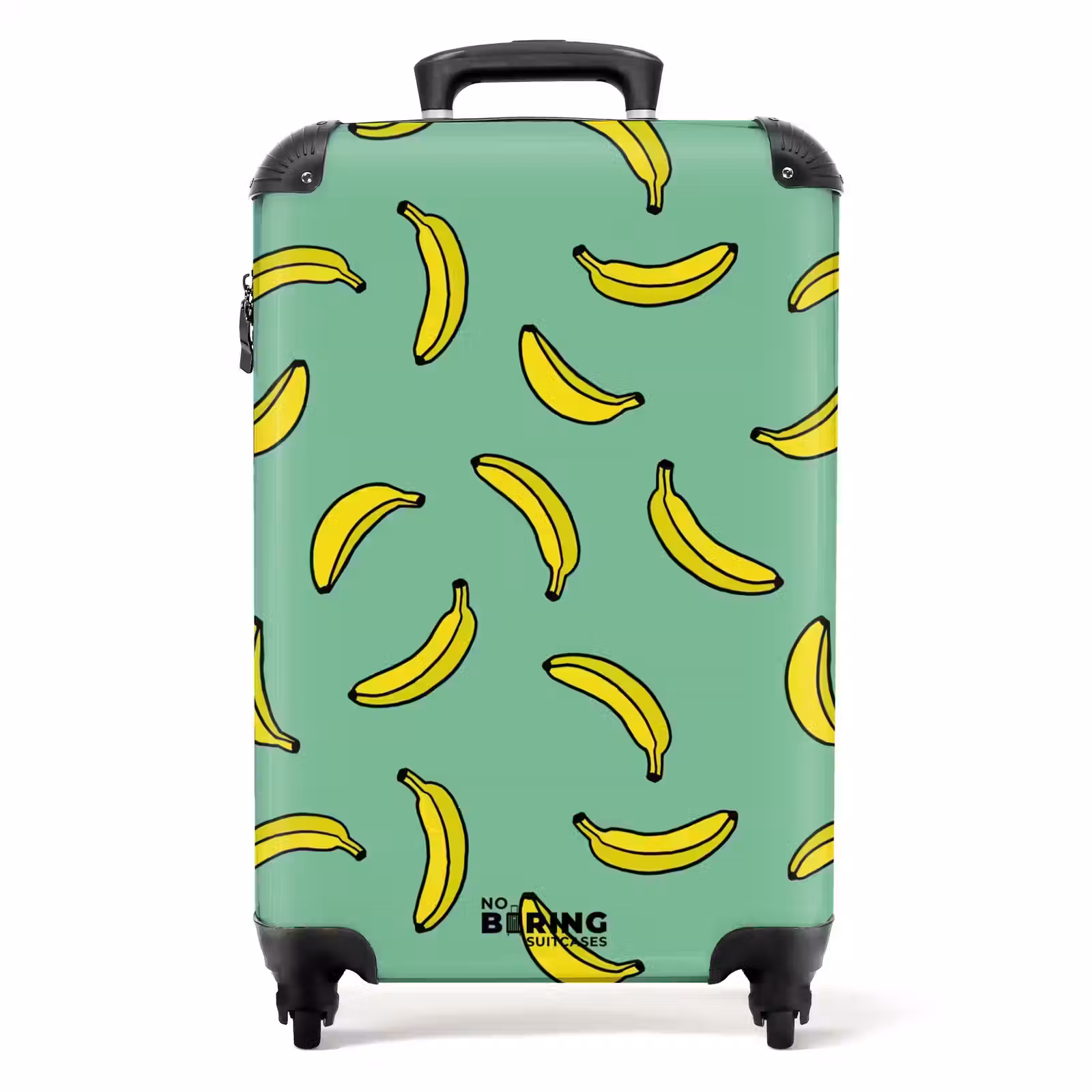 Suitcase - Patterns - Bananas on mint green — 1
