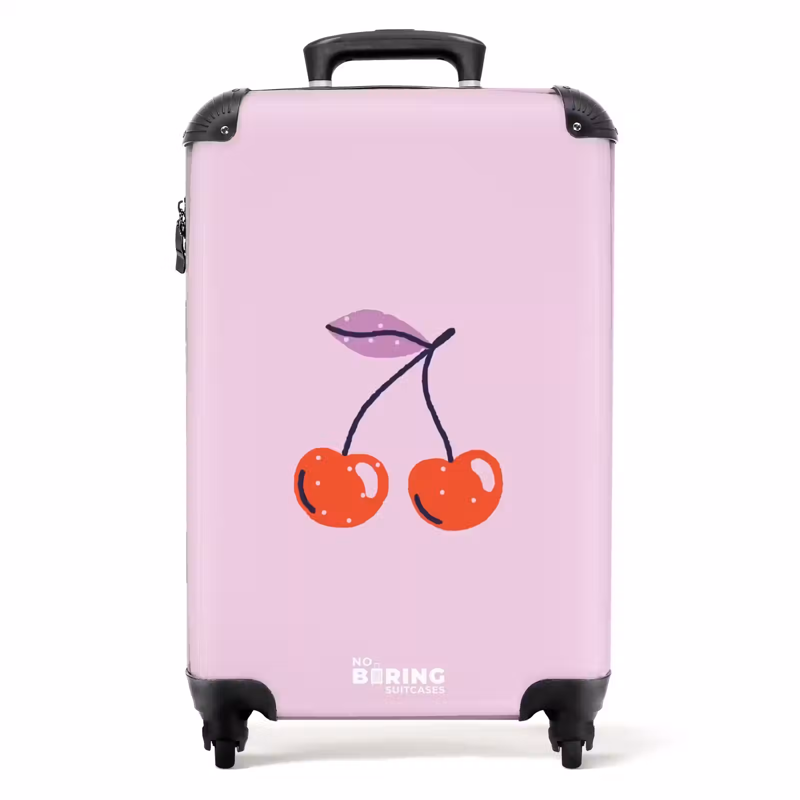 Suitcase - Patterns - Cherry on light pink background — 1
