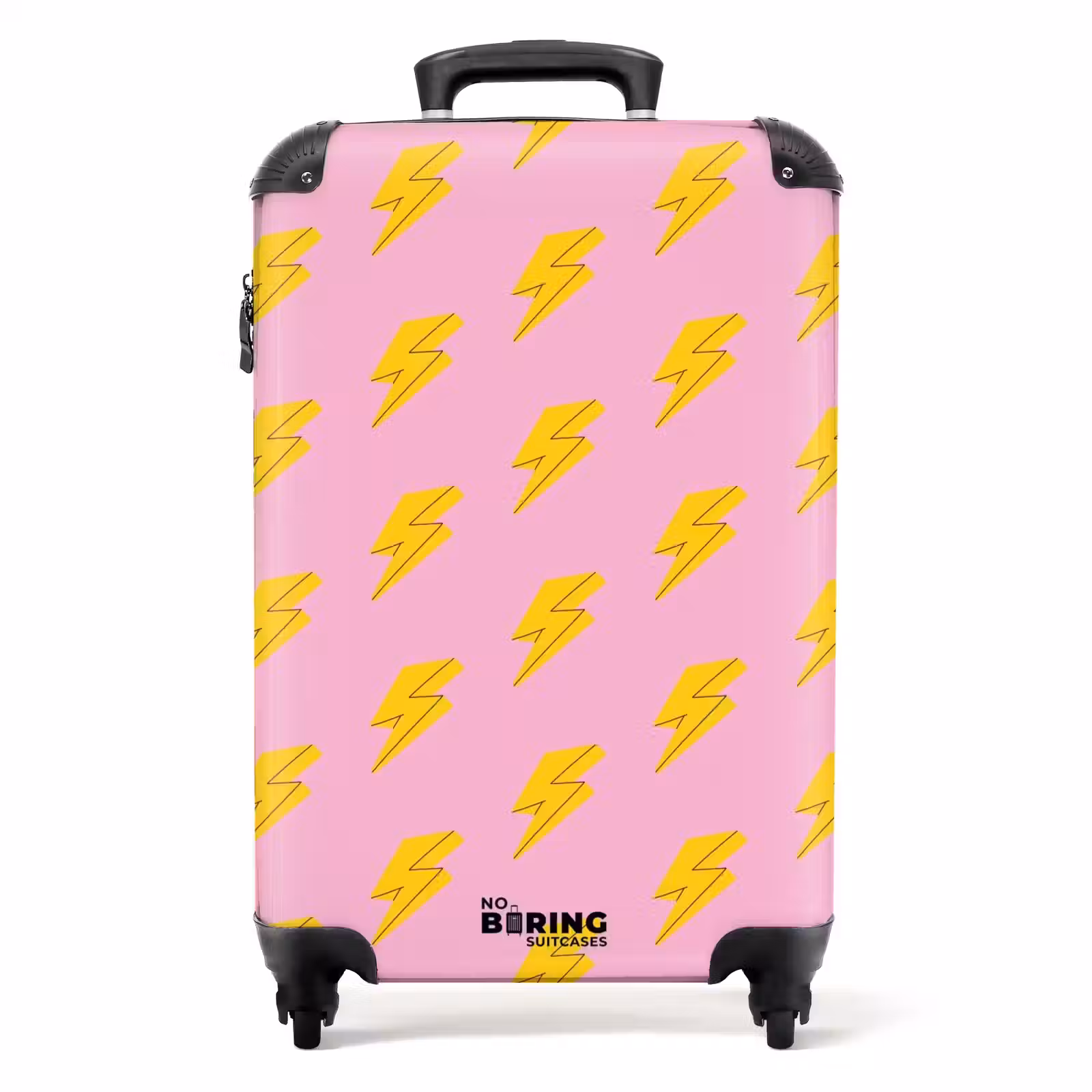 Suitcase - Patterns - Yellow lightning on pink — 1