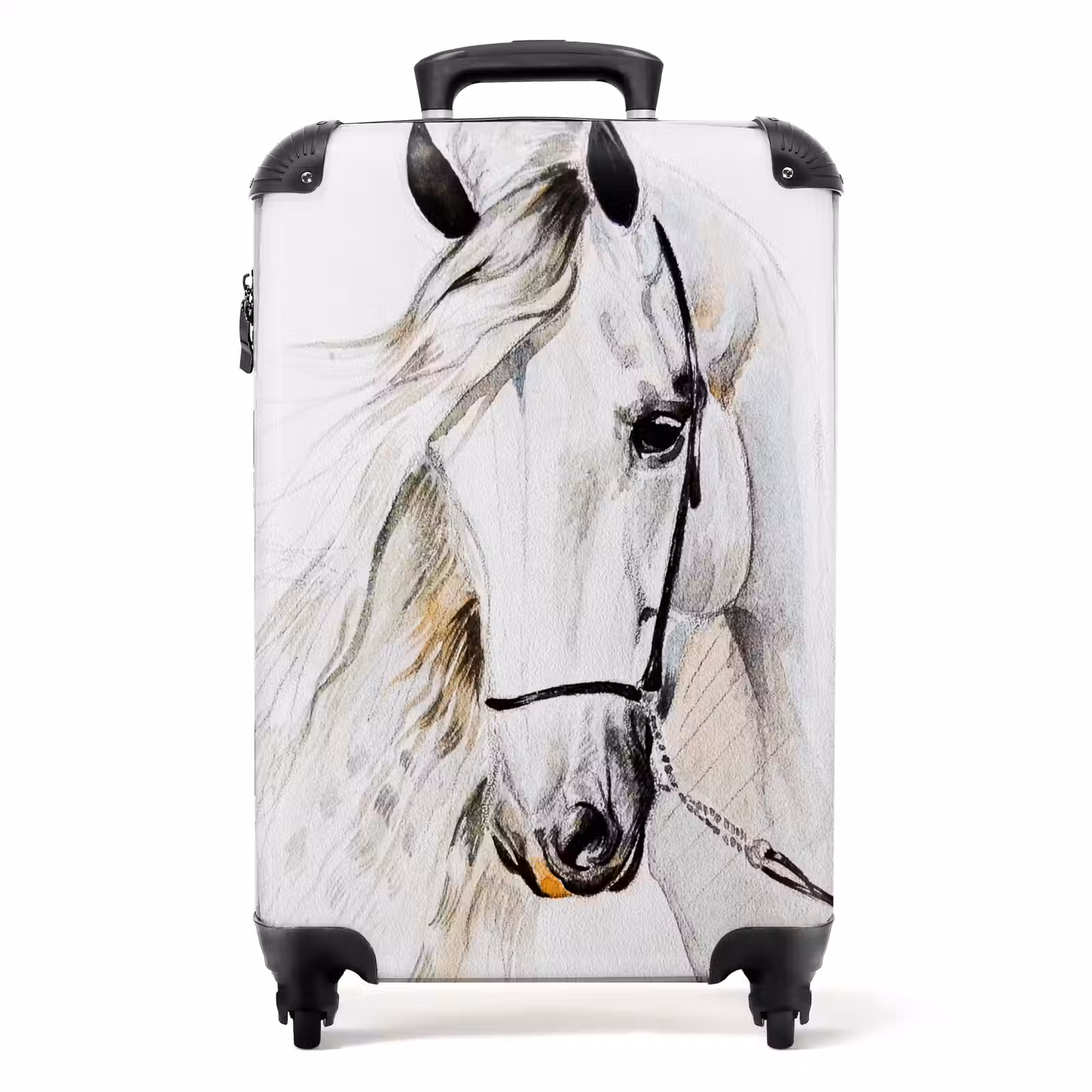 Suitcase - White Swirl — 1