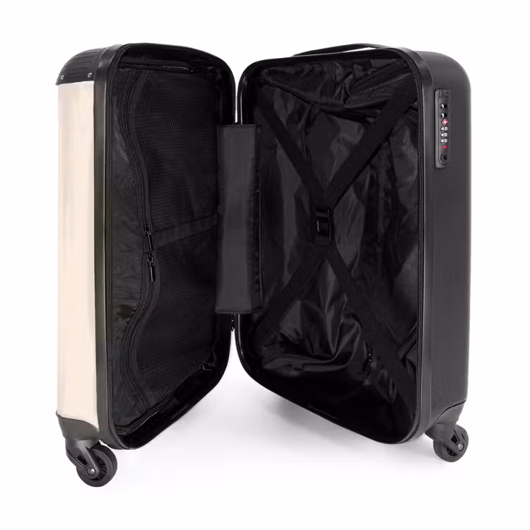 Suitcase - Palm trees - Island on cream background — 4