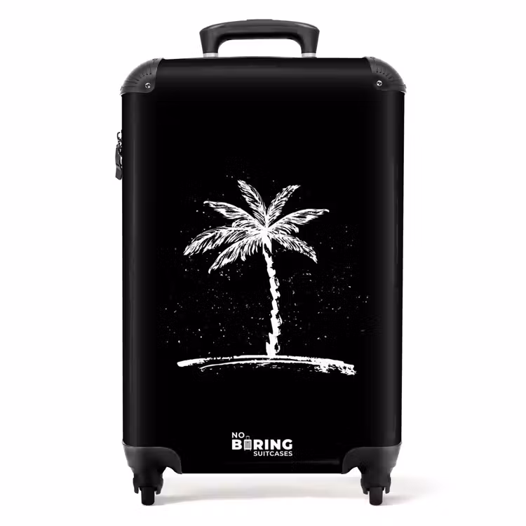 Suitcase - Palm trees - Palm tree on black background — 1