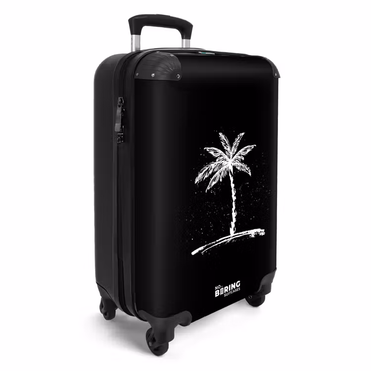 Suitcase - Palm trees - Palm tree on black background — 2