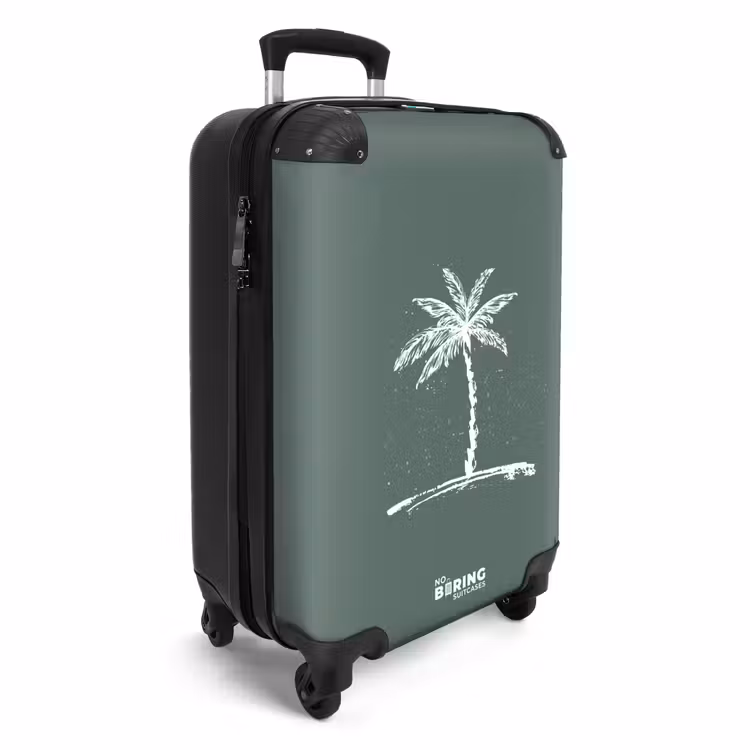 Suitcase - Palm trees - Palm tree on sage green background — 2