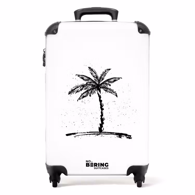 Suitcase - Palm trees - Palm tree on white background — 1