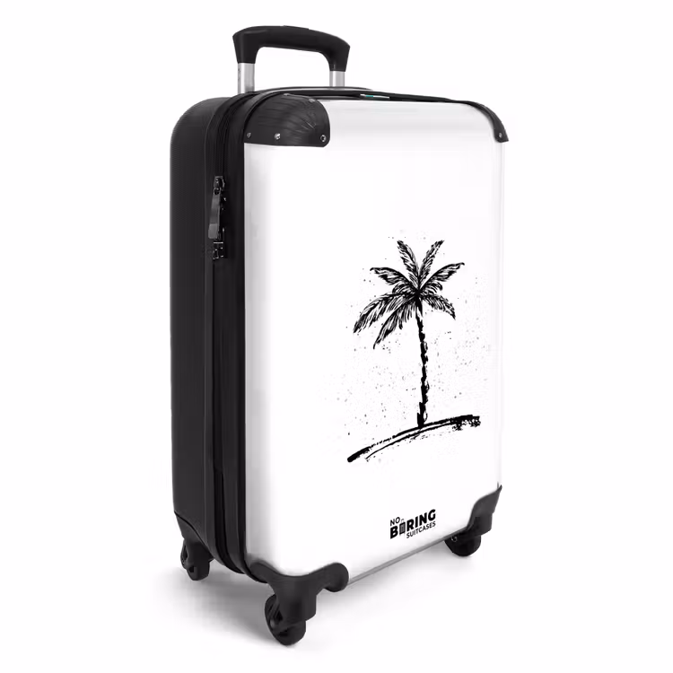 Suitcase - Palm trees - Palm tree on white background — 2