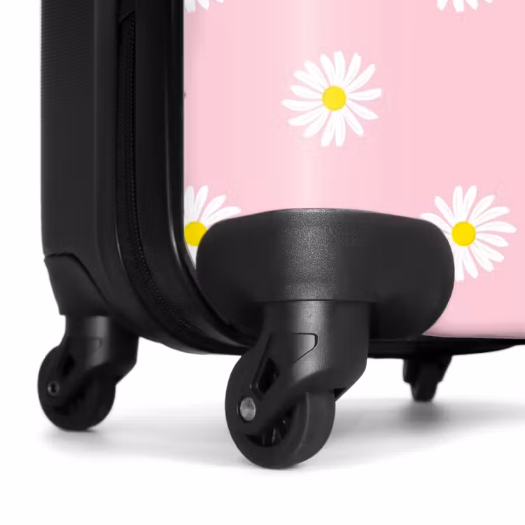 Suitcase - Pastel - Daisies on light light pink background — 6