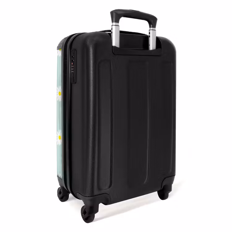 Suitcase - Pastel - Daisies on pastel green background — 3