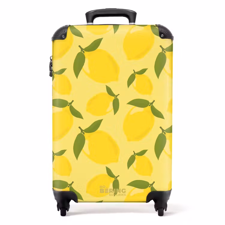 Suitcase - Pastel - Lemons on pastel yellow background — 1