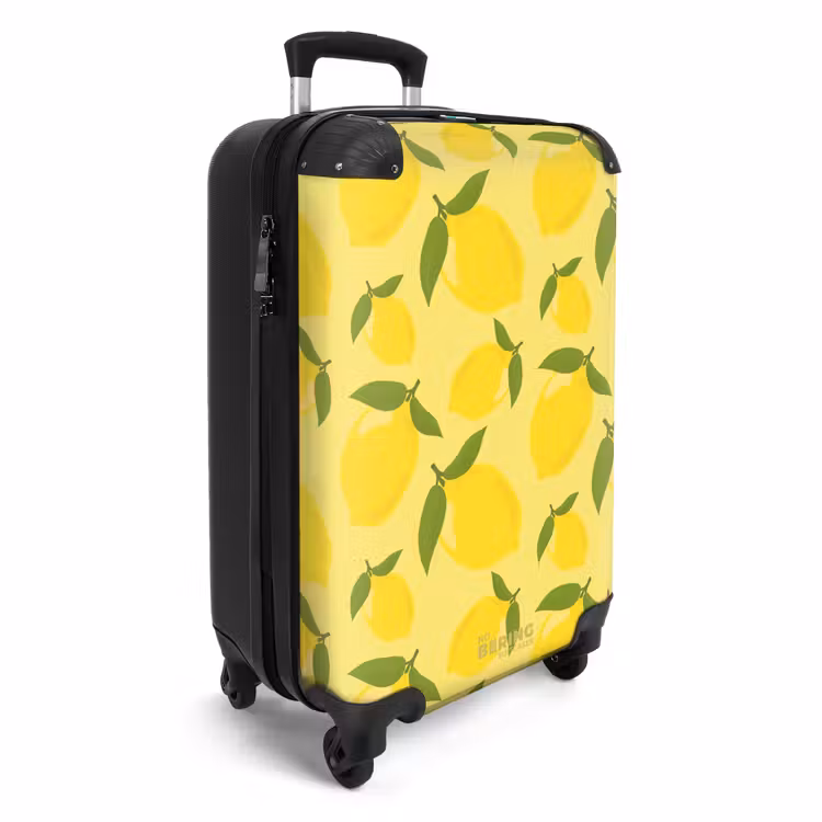 Suitcase - Pastel - Lemons on pastel yellow background — 2
