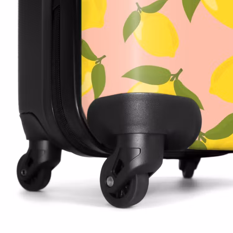 Suitcase - Pastel - Lemons on salmon pink background — 6