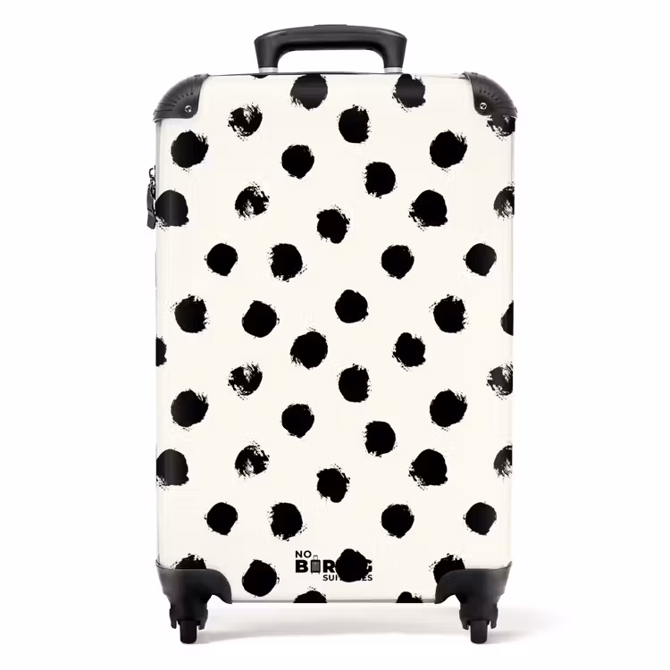 Suitcase - Patterns - Black spots on cream — 1