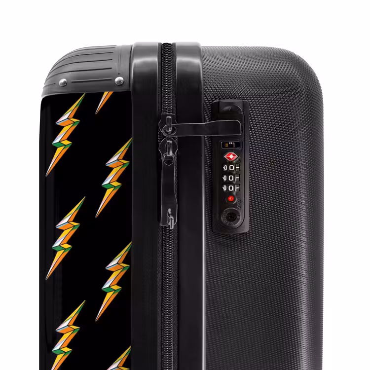 Suitcase - Patterns - Golden lightning on black background — 5
