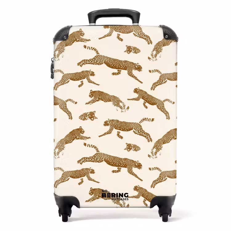 Suitcase - Patterns - Leopard pattern on beige — 1